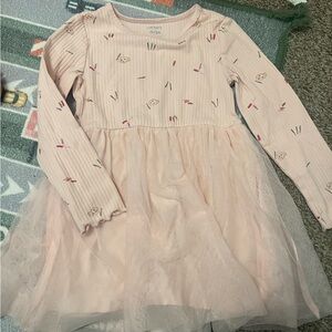 Carter's Light Pink Floral Long Sleeve Dress